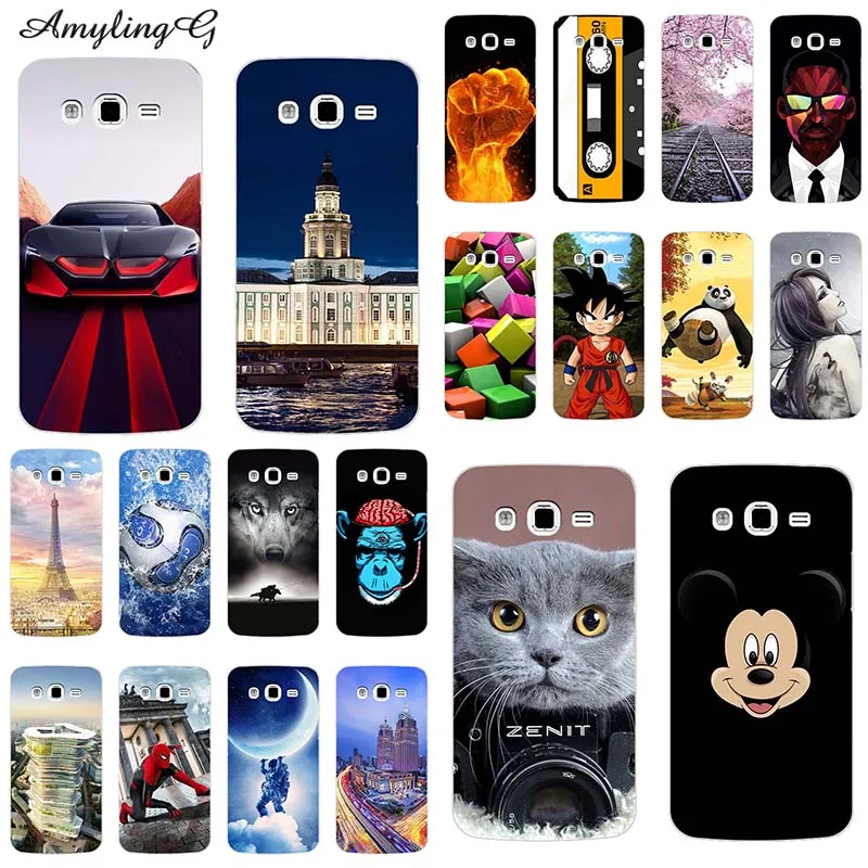 Чехол для телефона samsung Galaxy Grand 2 Duos G7100 G7105 G7106 G 7106 SM-G7102 G7102 G 7102 крышка мультфильм волк Роза телефон оболочка HD