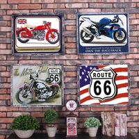 route 66 car number license plate usa bra che vintage metal poster tin signs bar club garage home wall decoration 1001
