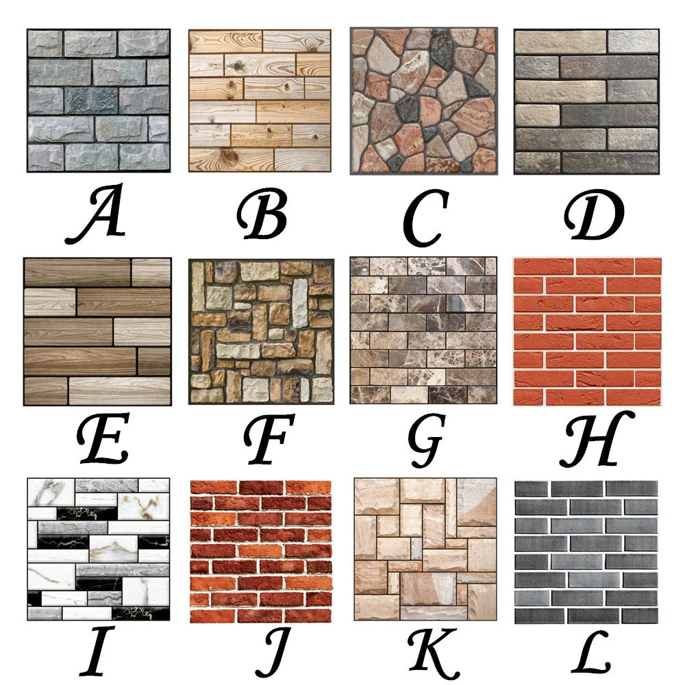 3D обои стикер стены Декор рельефный кирпич моделирование для настенной плитки s