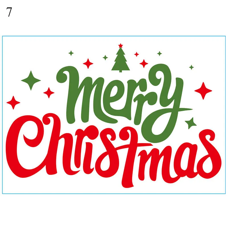 Рождественские наклейки с надписями на заказ золотистые черные красные декор