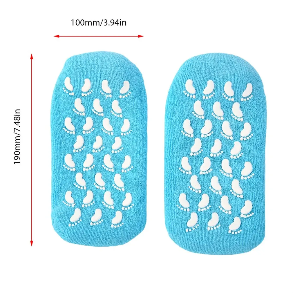 

2 pcs/lot Cotton and Silicon Gel Moisturize Soften Repair Cracked Skin Gel Sock Skin Foot Care Tool Treatment Spa Sock