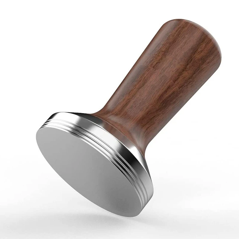 

LUDA Coffee Tamper Wooden Coffee Espresso Handle Tamping Stainless Steel Barista Presser Portafilter 58MM