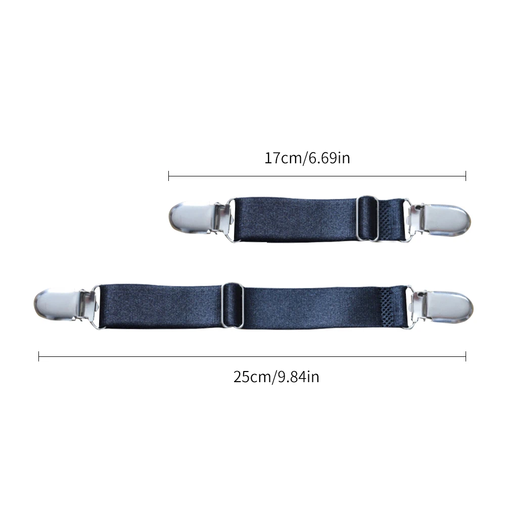 

4pcs Black Sheet Non-slip Fixing Clips, Sofa Tablecloth Anti-running Adjustable Fixing Clips