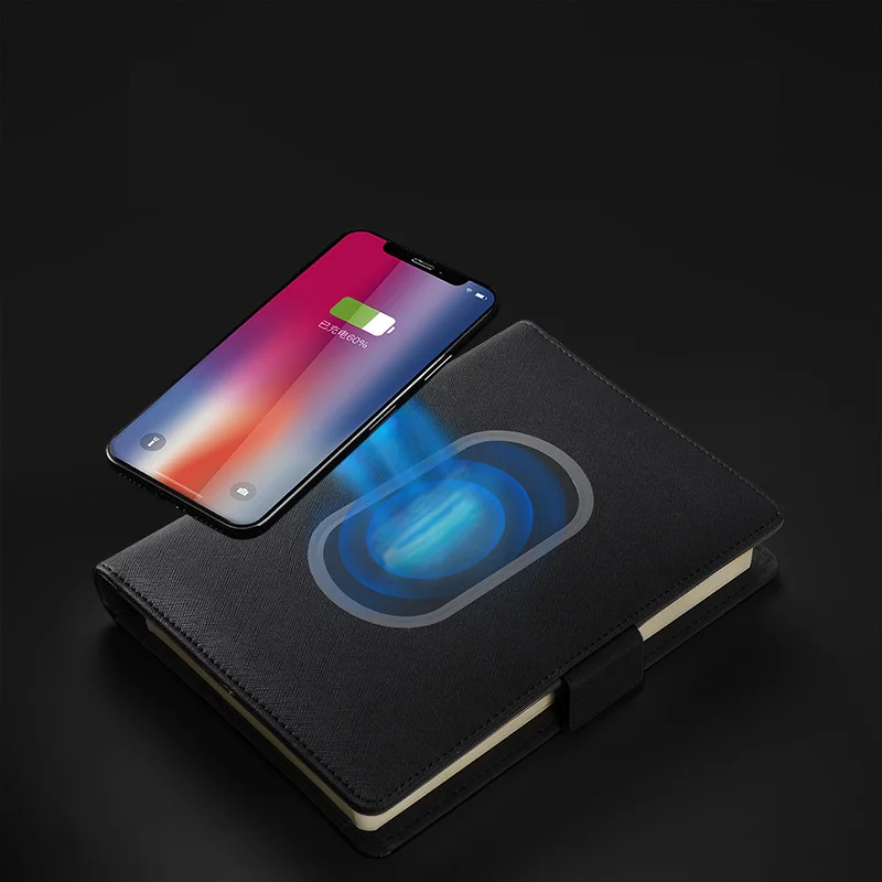 Новое поступление деловой дорожный блокнот A5 папка портфель с проводом 5000 мАч и