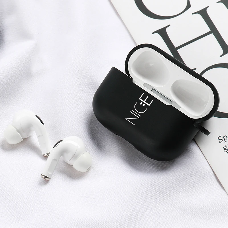 Модный чехол для AirPods Pro 3 Черный силиконовый Apple Air Pods 2 1 противоударный наушников |