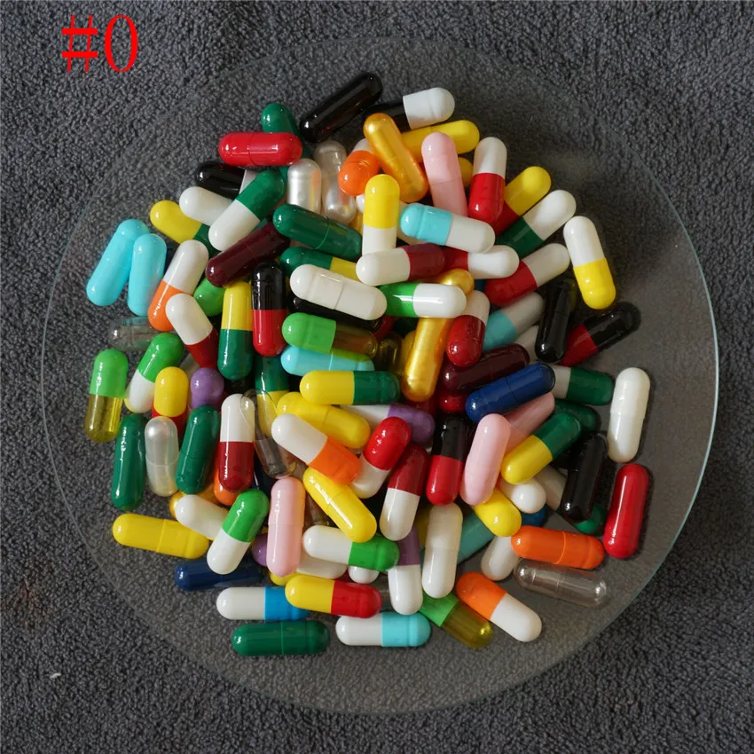 

0# 1000/5000pcs 0 size High quality colored hard gelatin empty capsules, hollow gelatin capsules ,joined or separated capsules