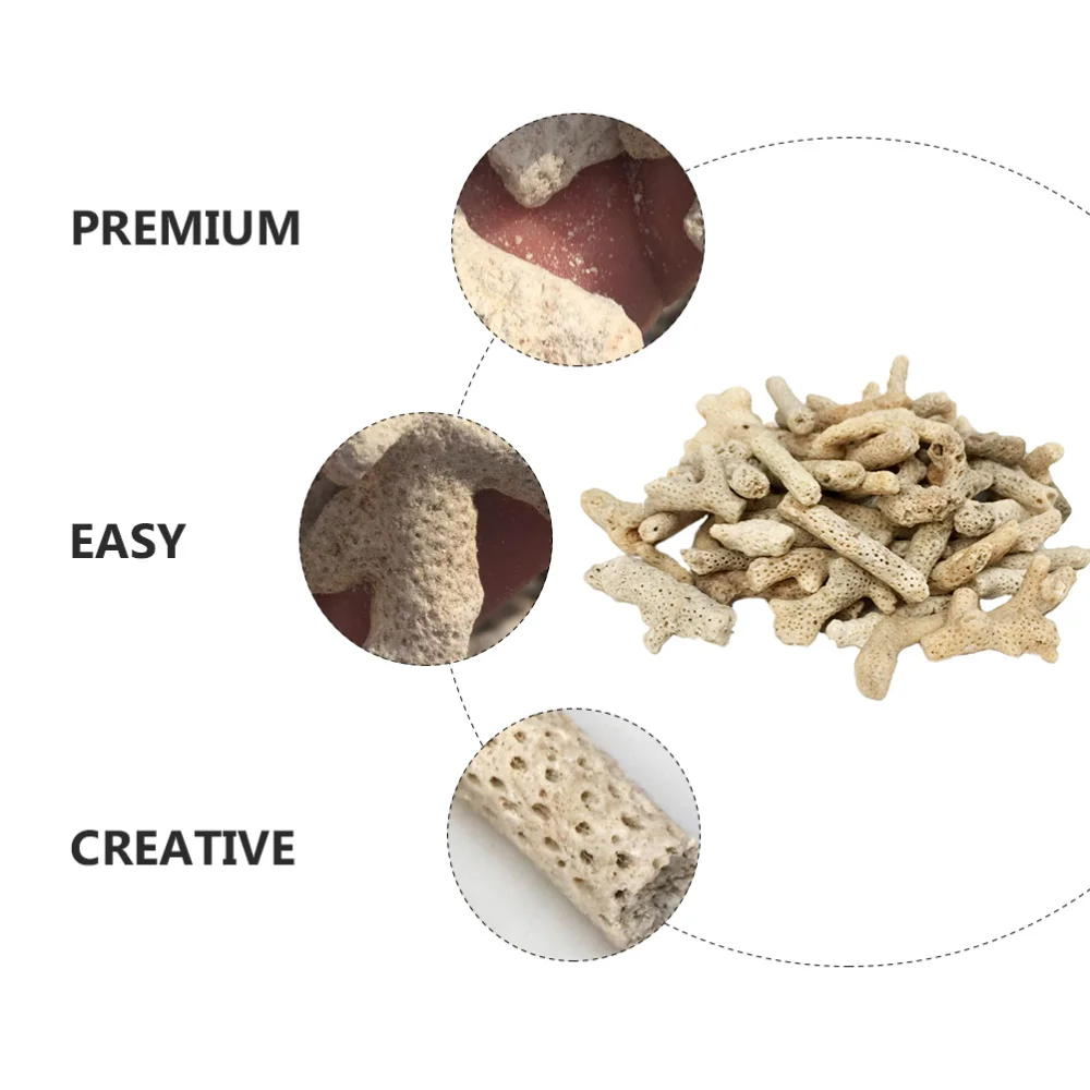 

500g Fish Tank Filtration Material Aquarium Decorative Stones (Random Color)
