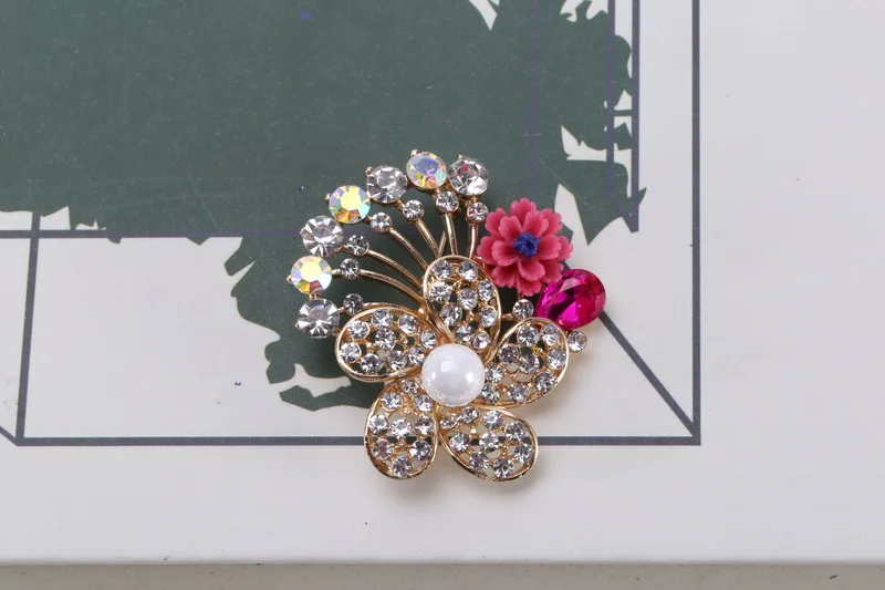 Модная брошь в виде цветка Корейском стиле роскошная атмосферная высокого