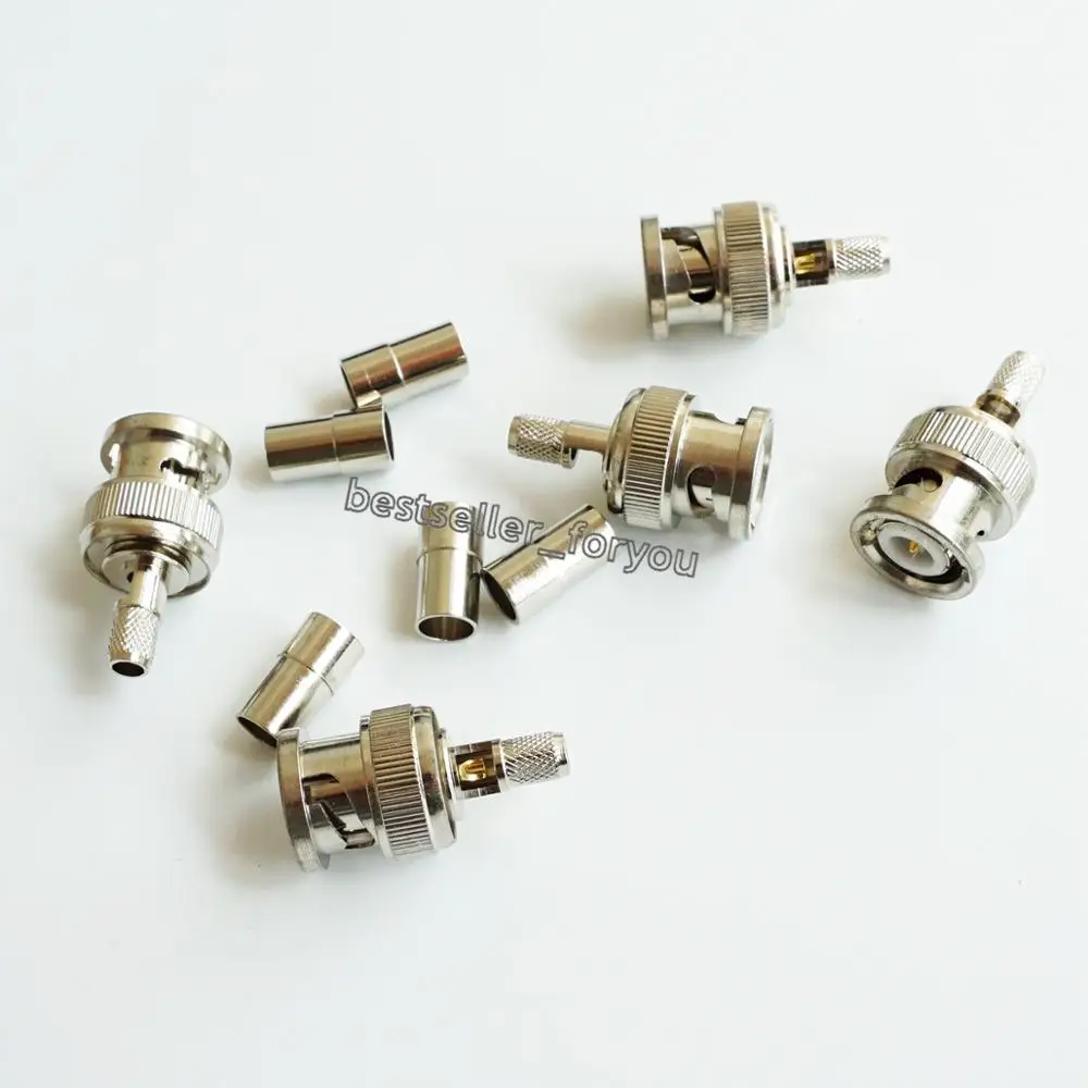 BNC male Q9 plug window crimp For RG58 RG142 LMR195 RG400 cable RF Connector | Обустройство дома