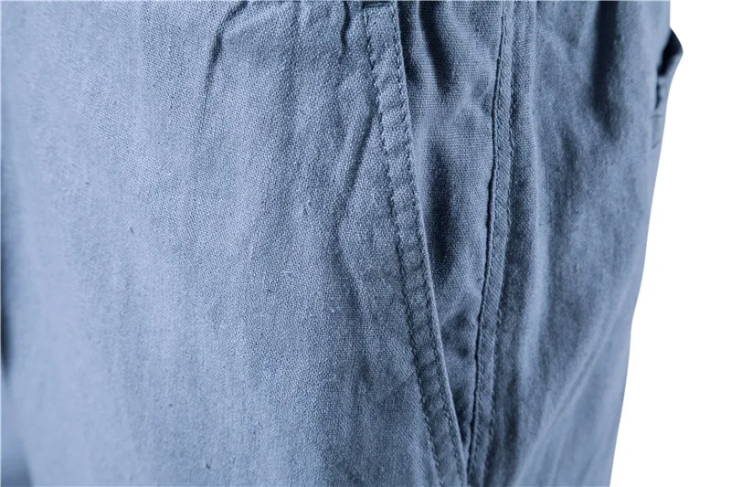 

100% Cotton Linen Men's Shorts Solid Color High Quality Summer Home Wear Shorts for Men New Beach Board Shorts Off White Shorts