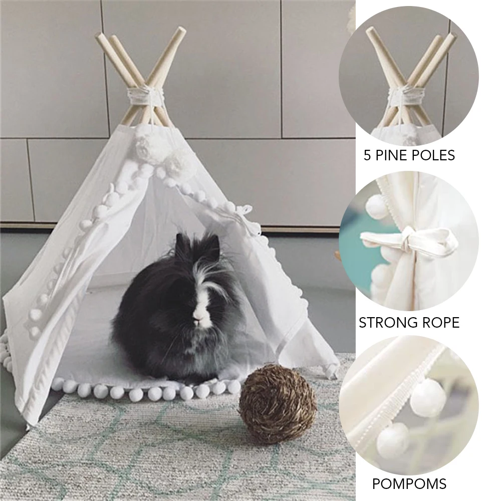 

Teepee Tent for Kids Foldable Children Play Tents for Girls and Boys 100% Cotton Canvas Playhouse Toys for Girl Child Indoor