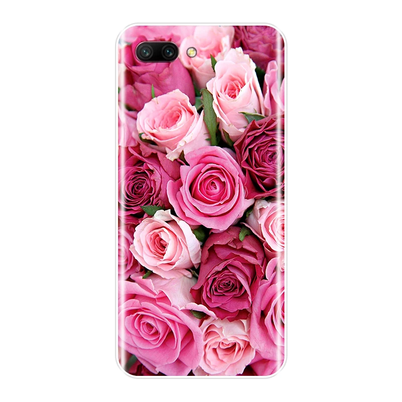 Силиконовый чехол для Huawei Honor 10 9 8 7 Lite с цветными цветами мягкий 8X MAX 7S 7X 7A 7C Pro