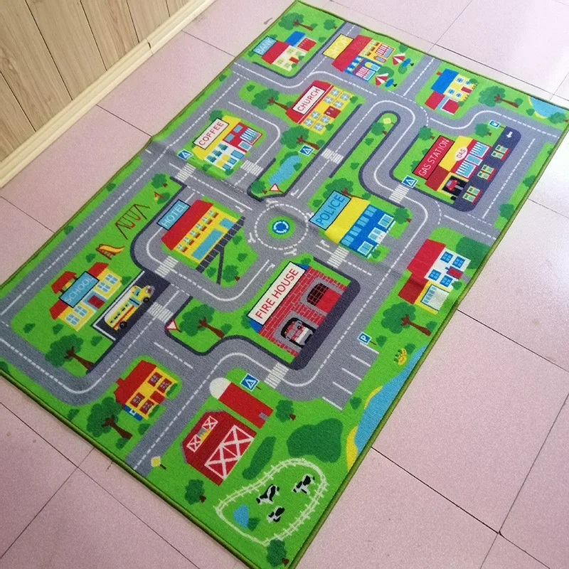 Детский игровой коврик дорожный город автомобиль для ползания тренажерного зала