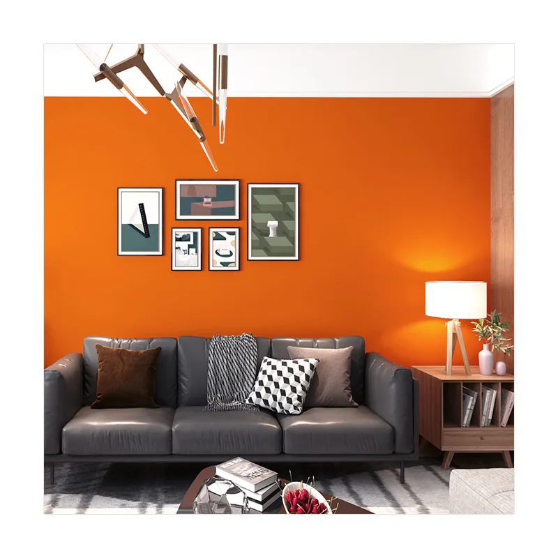 

Orange Wallpaper Orange Red Orange Orange Red Orange Living Room Bedroom Modern Simple Pure Color Wallpaper
