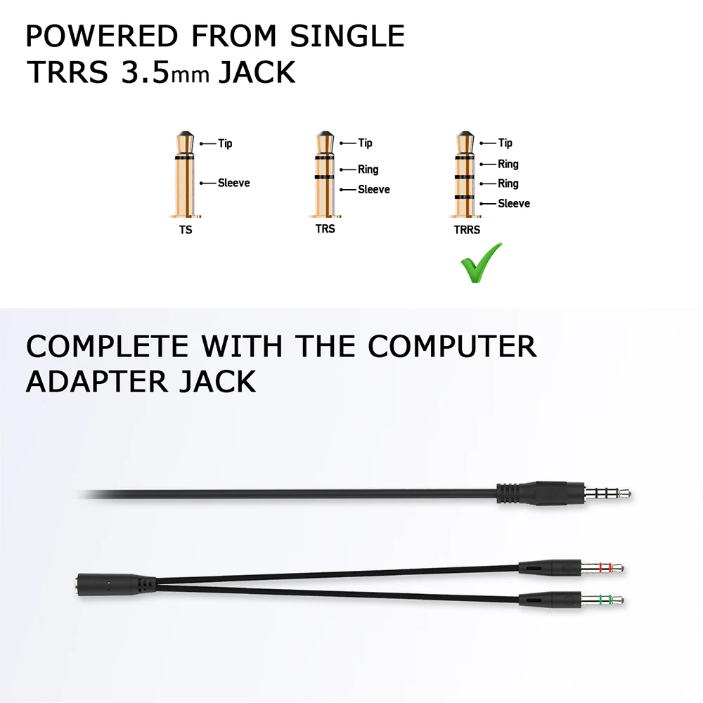 Профессиональные игровые наушники FANTECH MH81 TRRS с разъемом 3 5 мм широкое звуковое