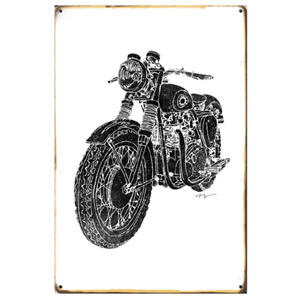 Винтажный постер для мотокросса металлический оловянный знак в стиле ретро DIY