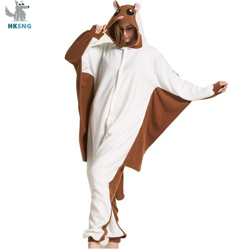 Flying Squirrel HKSNG Покемон комбинезоны Umbreon Espeon Мультфильм Акула обезьяна пижамы животных Хэллоуин вечерние костюмы для косплея Комбинезон кигуруми - Цвет: Flying Squirrel