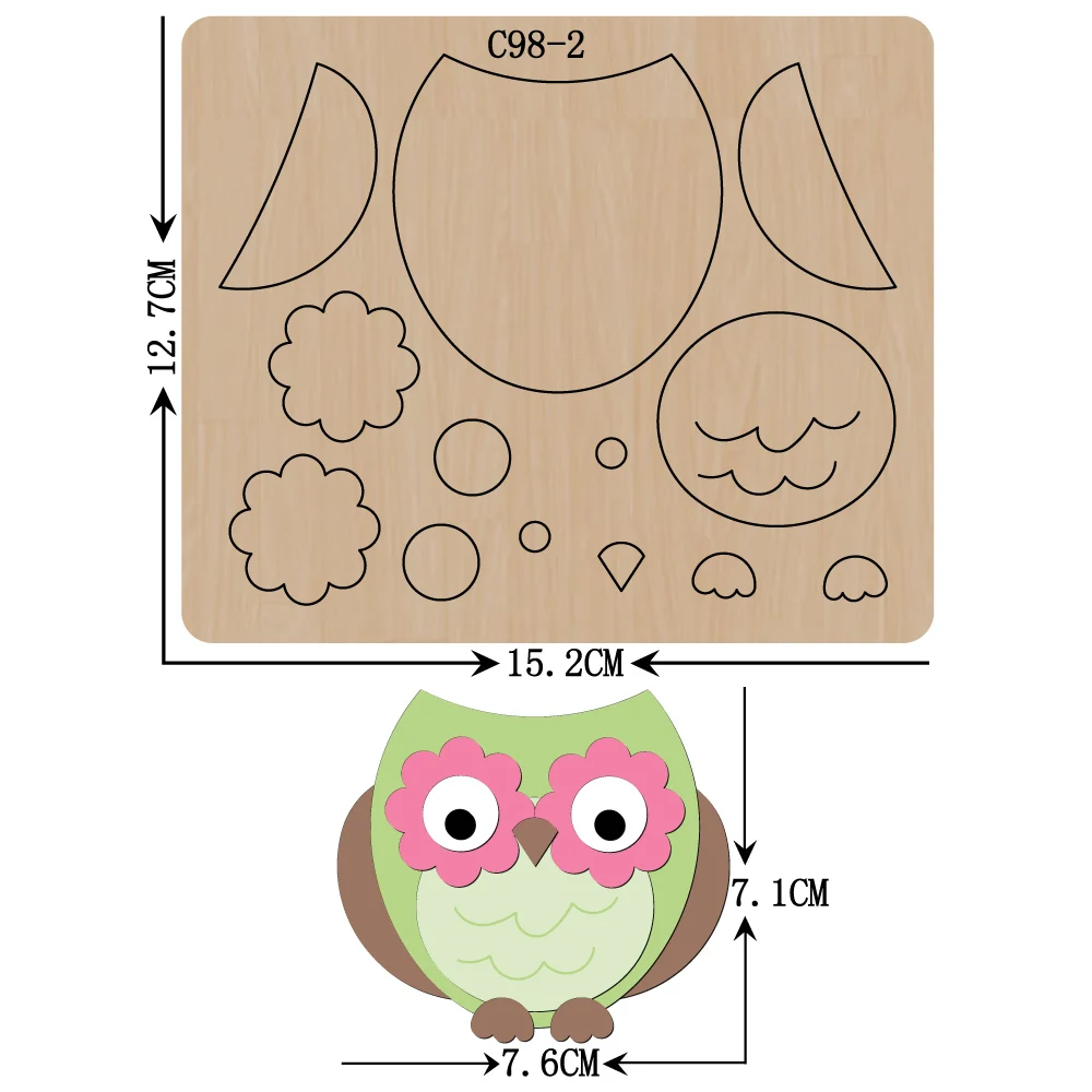 

New owl Wooden die Scrapbooking C-98-2 Cutting Dies