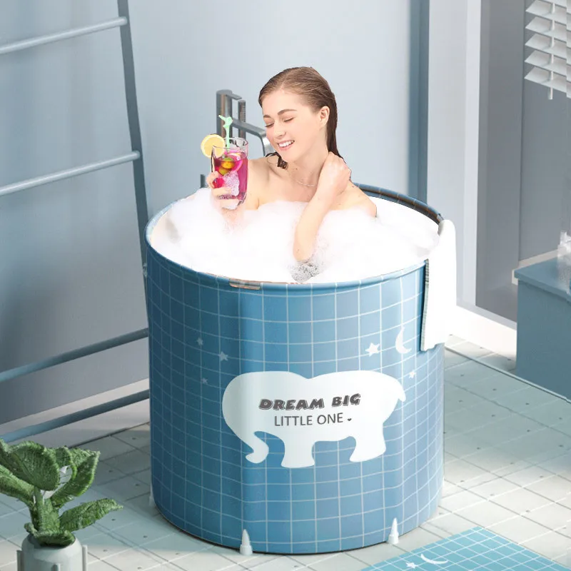 

Sauna Portable Bathtub for adult Baby bath tub Nylon Cloth Bracket Bath Bucket Folding Bathtub for SPA Bath Baby Swimming Pool