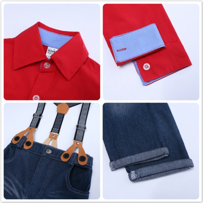 Официальная осенняя одежда для мальчиков Infantil рубашка с длинными рукавами штаны