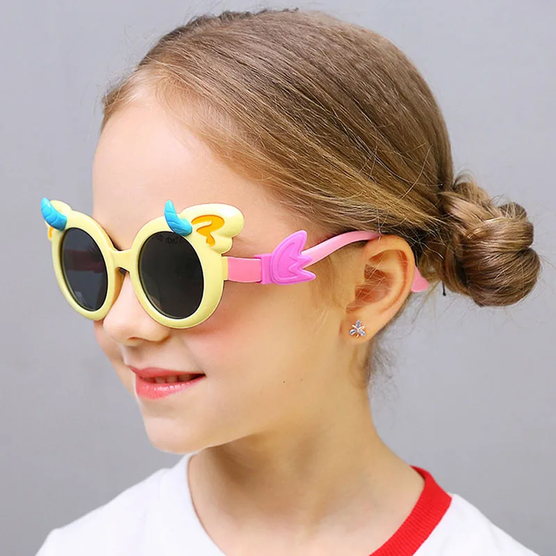 

2021 Vintage Kids Boys Girls Sunglasses Uv400 Ergonomic Anti-slip Polaroid Sun Glasses For Summer Очки Декоративные Sunglasses