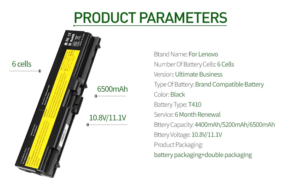 Golooloo 6 ячеек Аккумулятор для ноутбука lenovo ThinkPad L510 L512 L520 L530 SL410 SL510 T410 T410i T420 T420i T430 T430i T510 T510i