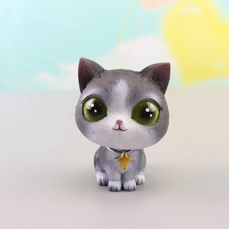 1 шт. Kawaii большой глаз кошка милые встряхивающие головки игрушки Автомобильные