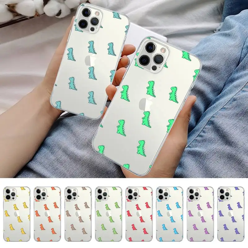 

Cute Animal Dinosaur Coque Phone Case for iPhone 11 12 13 mini pro XS MAX 8 7 6 6S Plus X 5S SE 2020 XR case