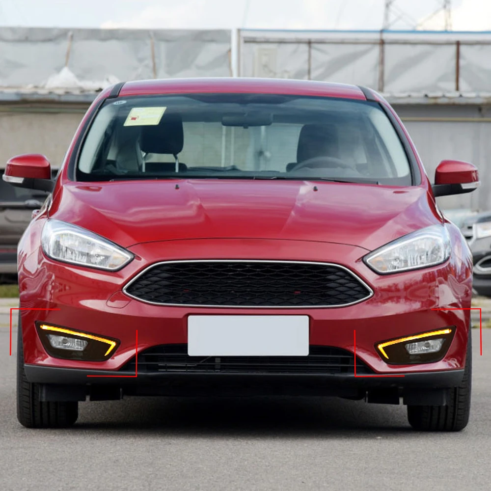 Автомобильная проблесковая 1 пара для Ford Focus 4 2015 2016 2017 2018 светодиодный DRL