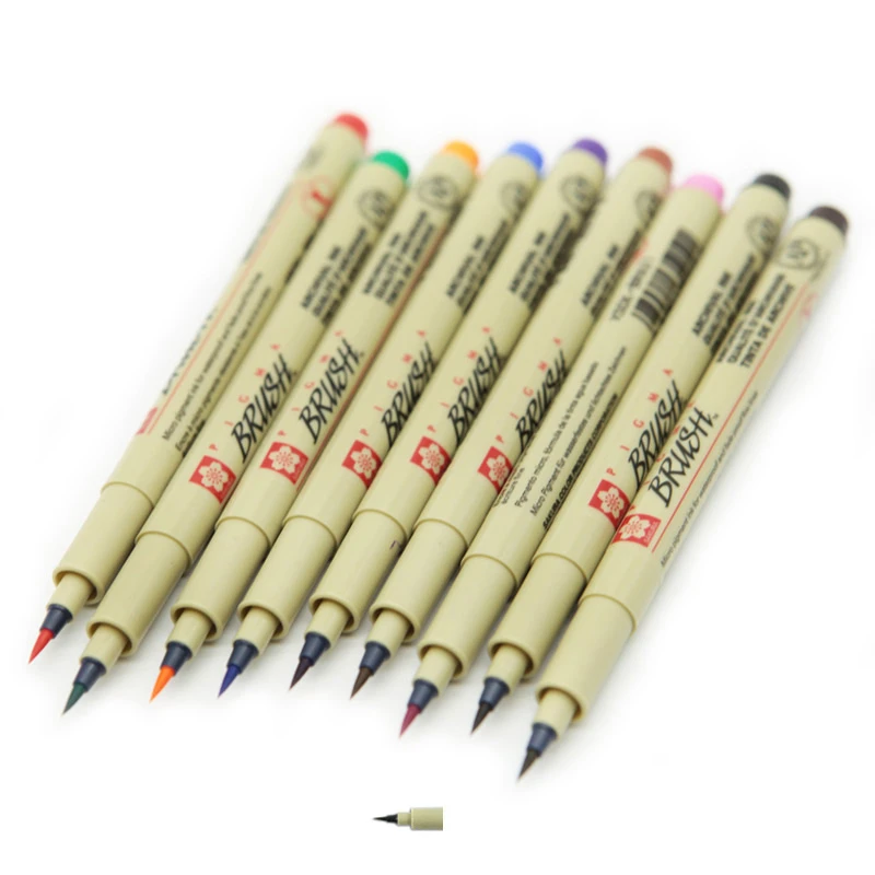 Sakura тонкая линия ручка кисть краска Мягкие Водонепроницаемые фотографические