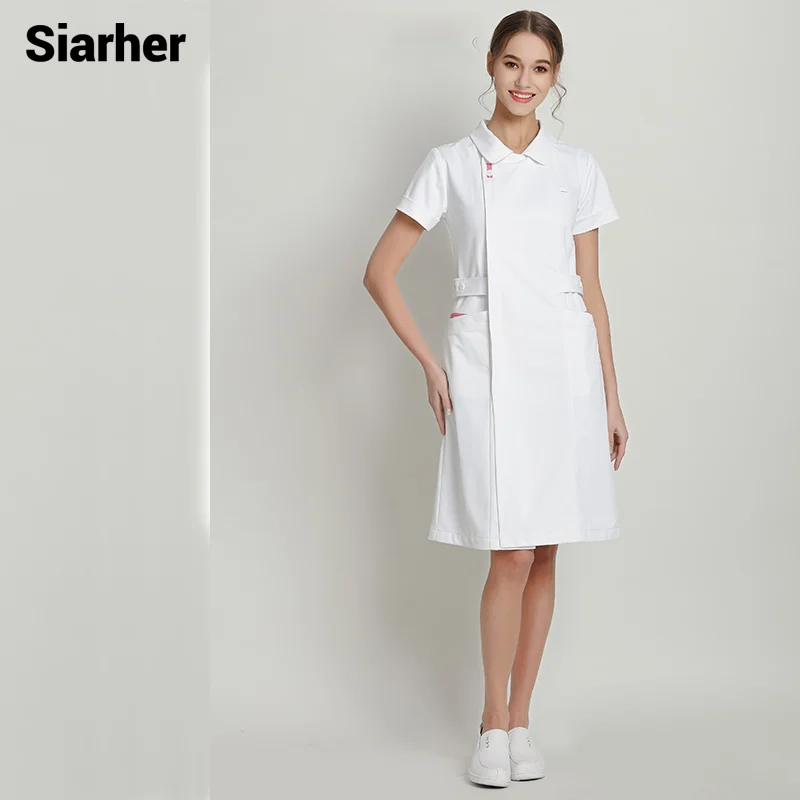 Одежда для медсестер модное облегающее летнее пальто с коротким рукавом и