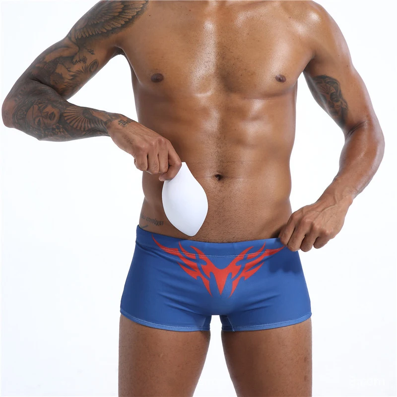 Royal blue 6 цветов push up pad мужские плавки сексуальные мужские плавки купальник быстросохнущие трусы боксеры костюм трусы пляжные шорты Sunga 406 - Цвет: Royal blue