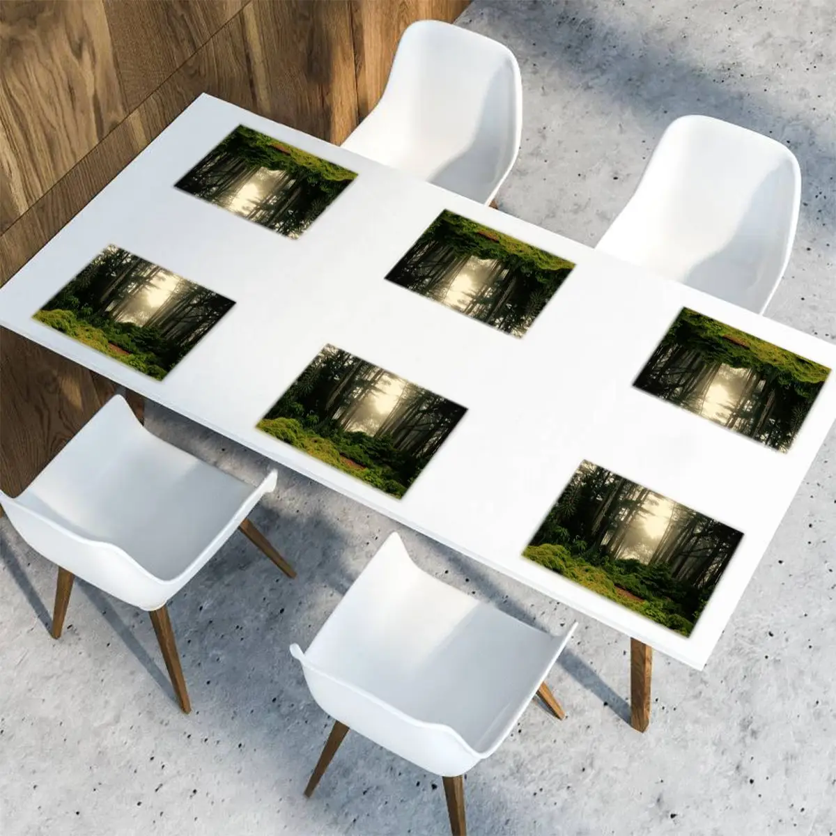 

Tableware Pad Placemats 6 PcsTable Mat Non-Slip Magical Forest Scene In New Zealand Placemats for Dining Table
