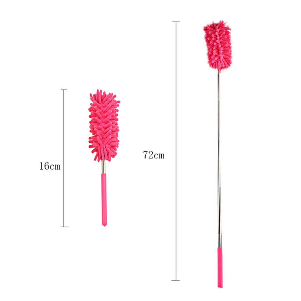 

1pc Orange/Pink/Green Microfiber Duster Brush Extendable Hand Dust Cleaner Household Cleaning Tools