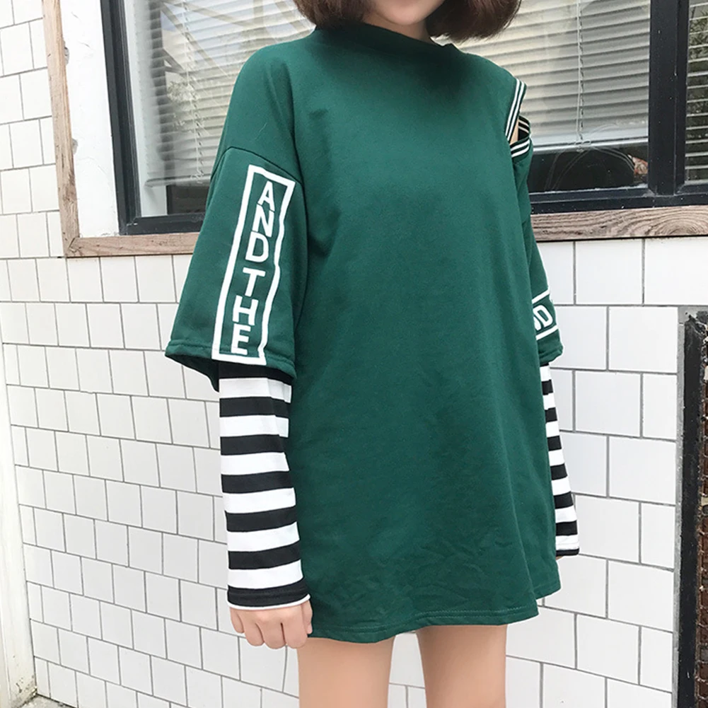 Daily Spring Round Neck Tops Long Sleeve Polyester Letter Jazz Party Dance Fashion Women T Shirt Hip Hop Casual | Женская одежда