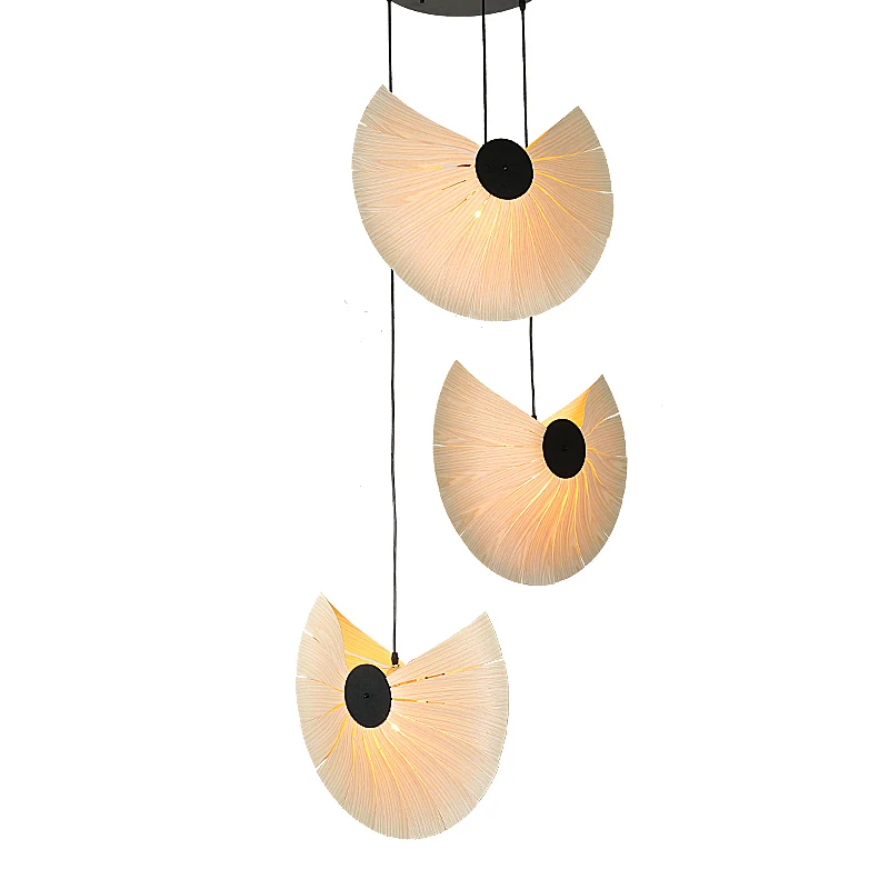 

Southeast Asia Chinese Style Wooden Veneer Pendant Lights Living Room Restaurant Lamp Dining Room Hanging Lights lampen