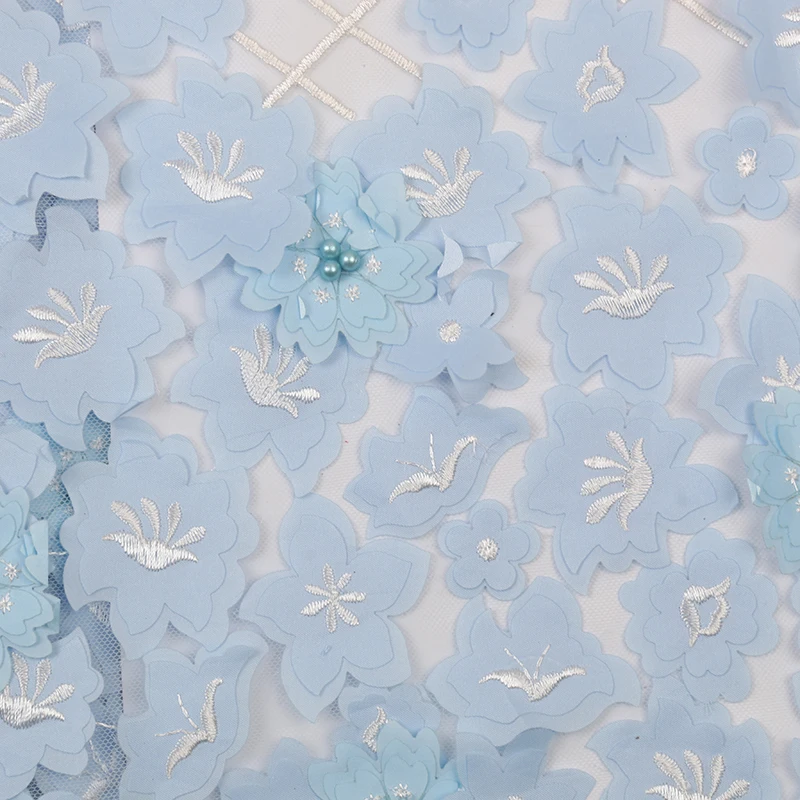 

2019 French Lace Fabric With Beads High Quality African French Lace Fabric Embroidery Lace Trim For Nigerian Wedding Dress 2808b