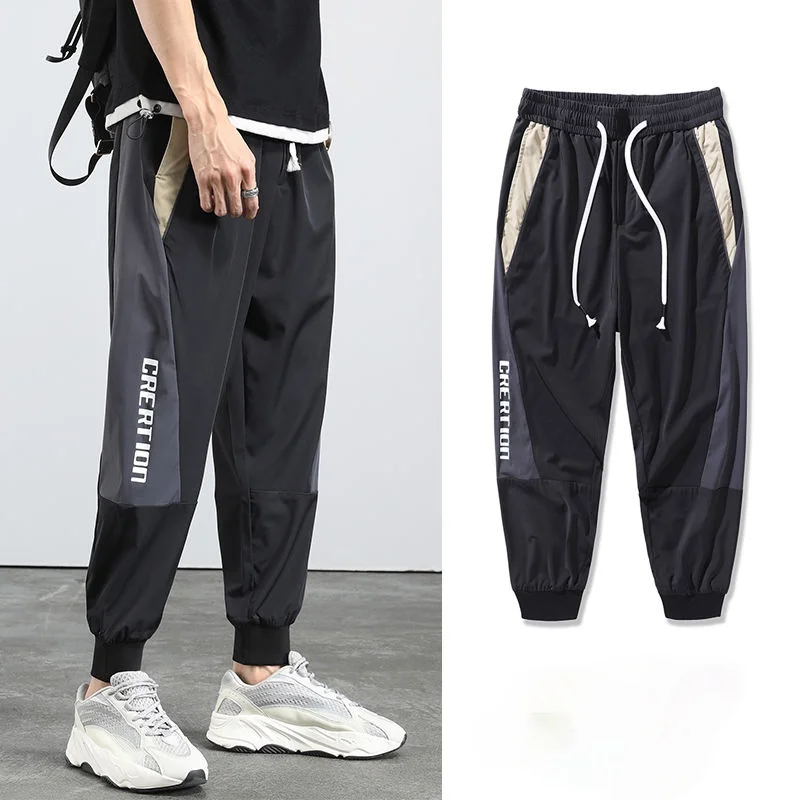 

Men Casual Pants Brand Loose Leggings Big Elastic Elastic Work Done with Capris Tending Tools Season Fine Fashion Male Thickness