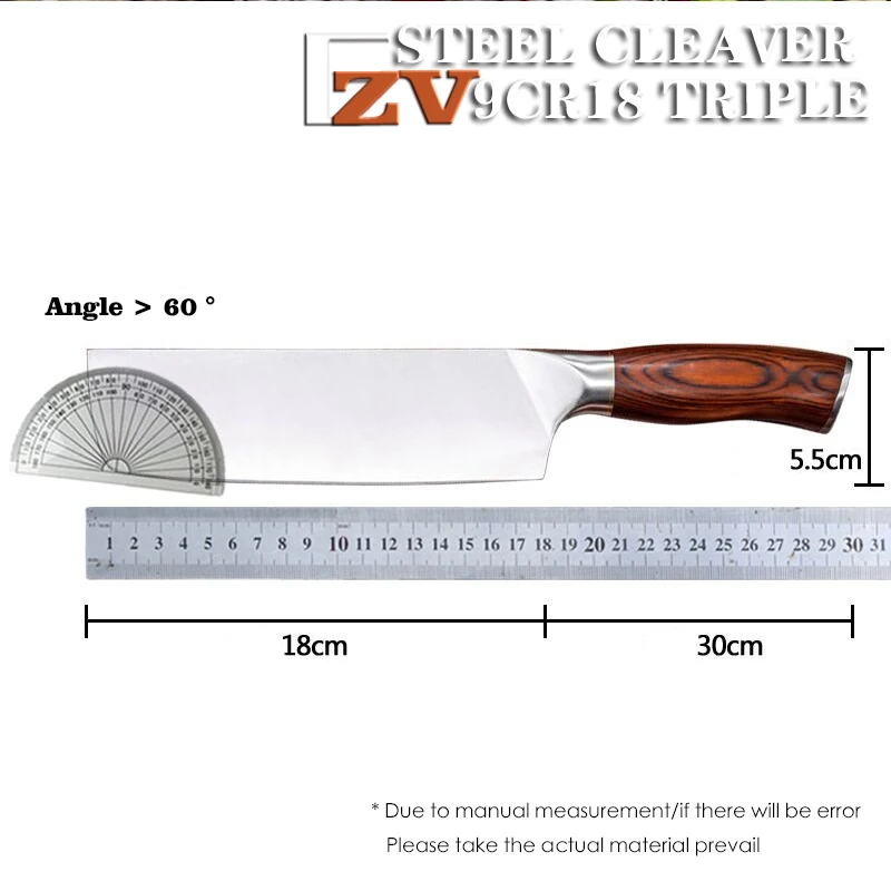 Высшее качество 9Cr18mov Nakiri кухонные ножи Razuo острый шеф-повара нож для нарезки
