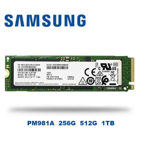 Твердотельный накопитель SAMSUNG M.2 PM981A жесткий диск 1 ТБ 256 ГБ 512 M2 SSD NVMe PCIe 3 0x4 TLC PM для