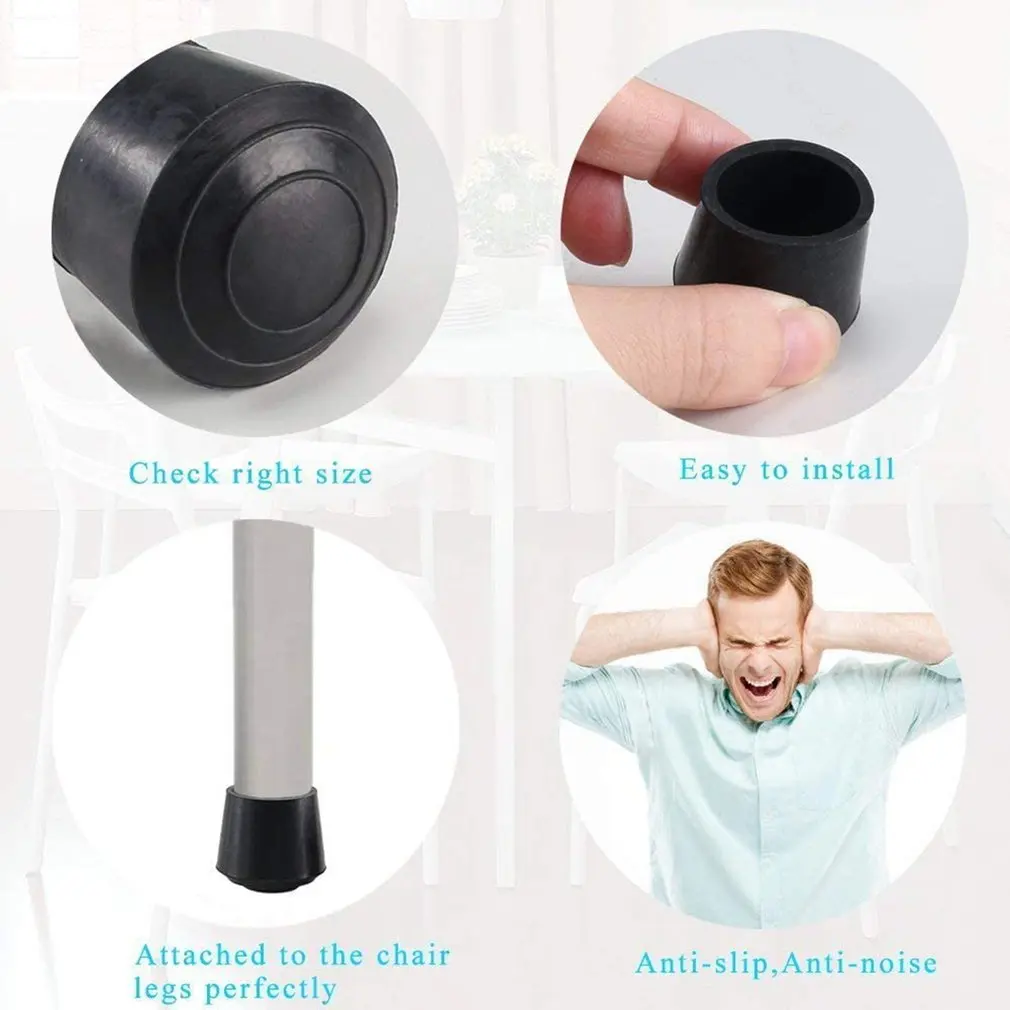 

12pcs/set chair Rubber non slip pads Chair Leg Caps For Indoor or Outdoor use Anti-noise Anti-scratch Floor protection