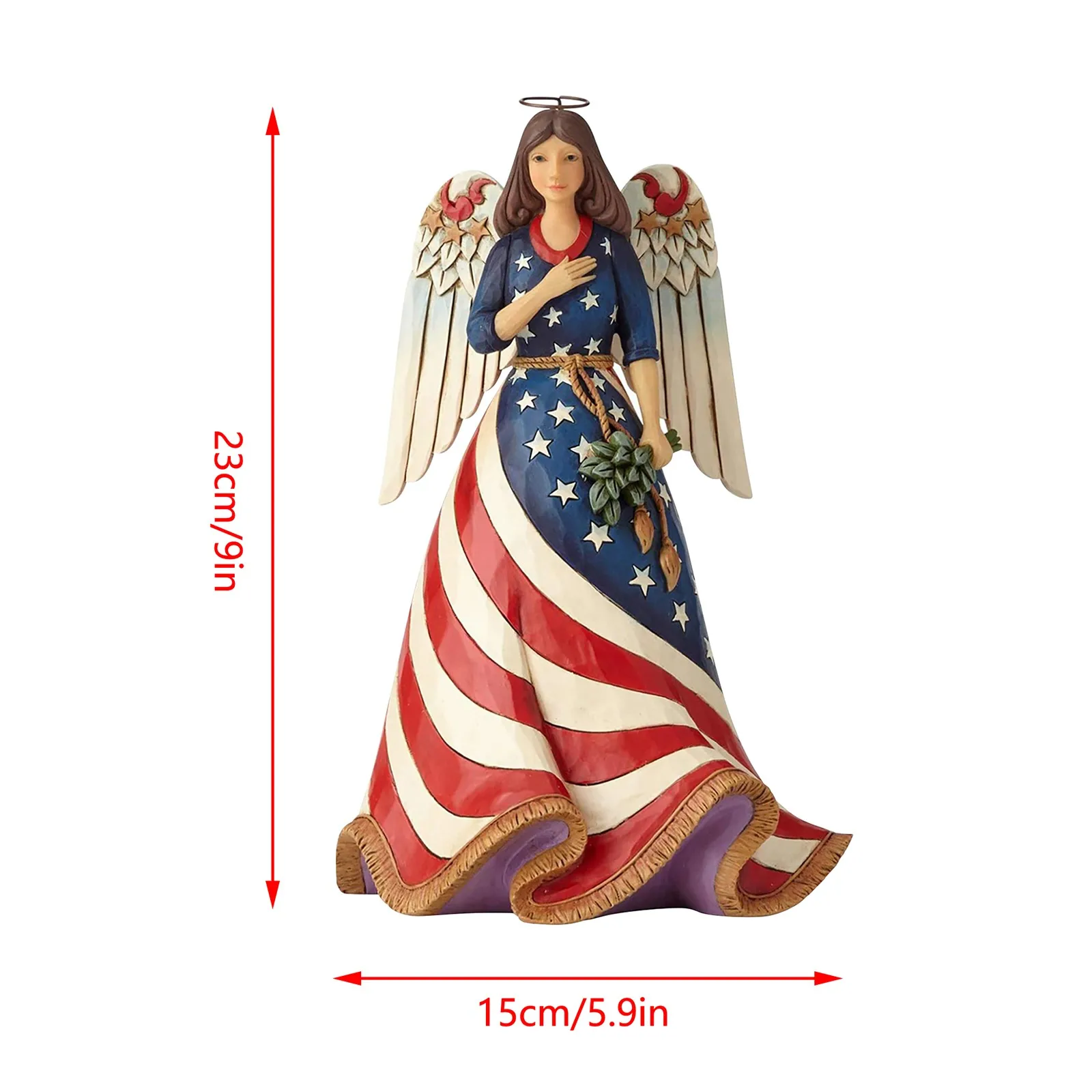 

Independence Day Beautiful Angel Figurines Resin Craft Miniatures Female Gift Home Decoration Good Luck To The Family
