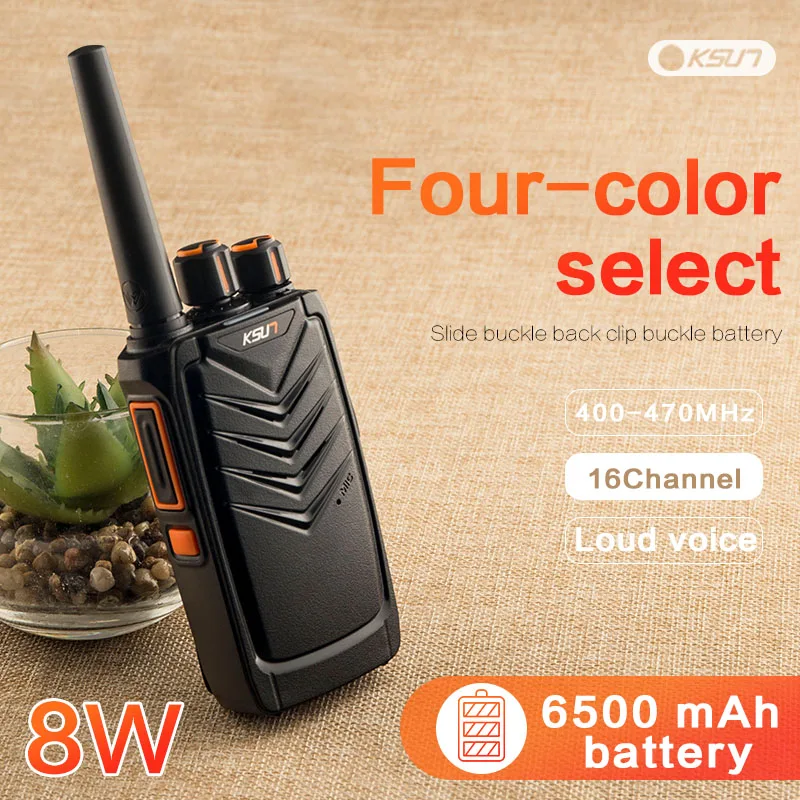 

Переносная рация KSUN X30QH 8 Вт, дальнего радиуса действия Cb, Мобильная двухсторонняя радиостанция, сканер
