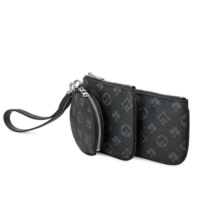 

European and American Fashion Multifunction Women Wallets High Quality Handbag Three-Piece Printed Luxury Clutch