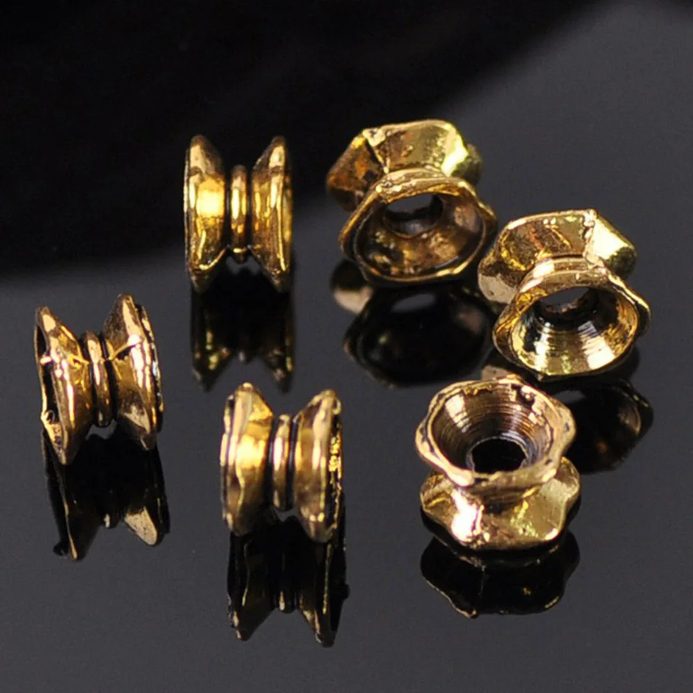 

Tibetan Silver / Antique Gold Color 7x5mm Metal Loose Spacer Beads Lot For Jewelry Making DIY Crafts Findings