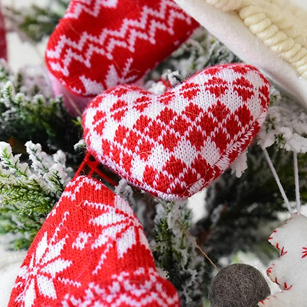1 шт. рождественские шапки варежки шерстяные клетчатые мини носки Подарочная