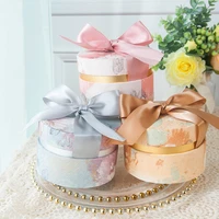 round flannelette elegant wedding favor birthday party box holder sugar tea gift decoration package display boxes