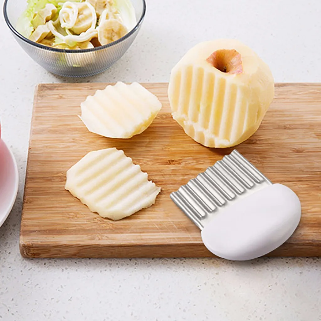 1 шт. волнистый инструмент из нержавеющей стали волнистые кусочки картофеля нож