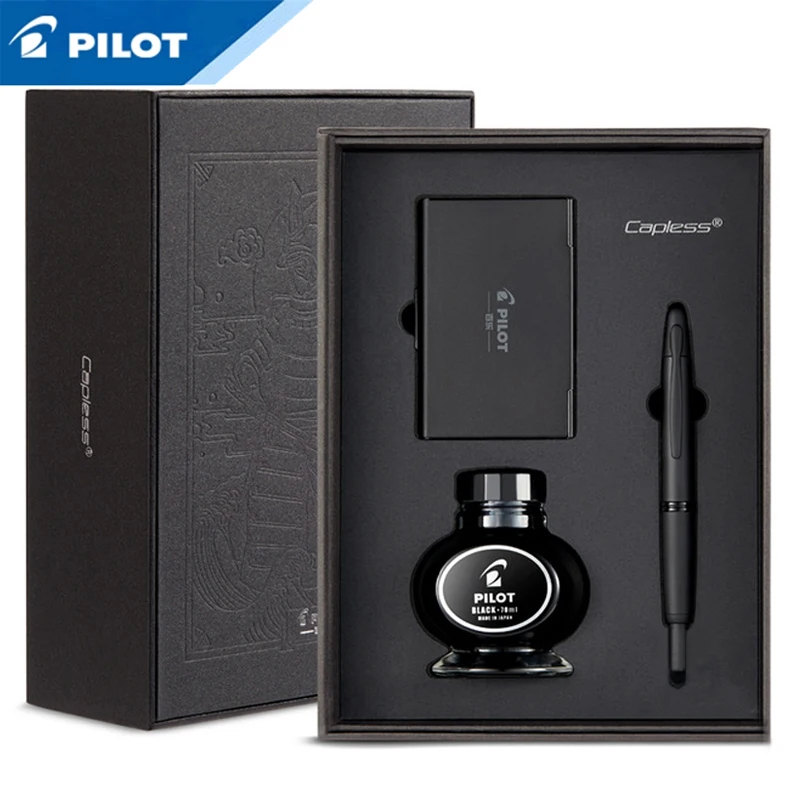 Пилот бесшаговый пресс ручка черный самурайский выдвижной 18K Золотой наконечник