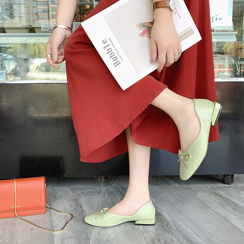 

Повседневные туфли на плоской подошве, однотонные Классические мягкие туфли, женская обувь, женские элегантные дышащие туфли с квадратным ...